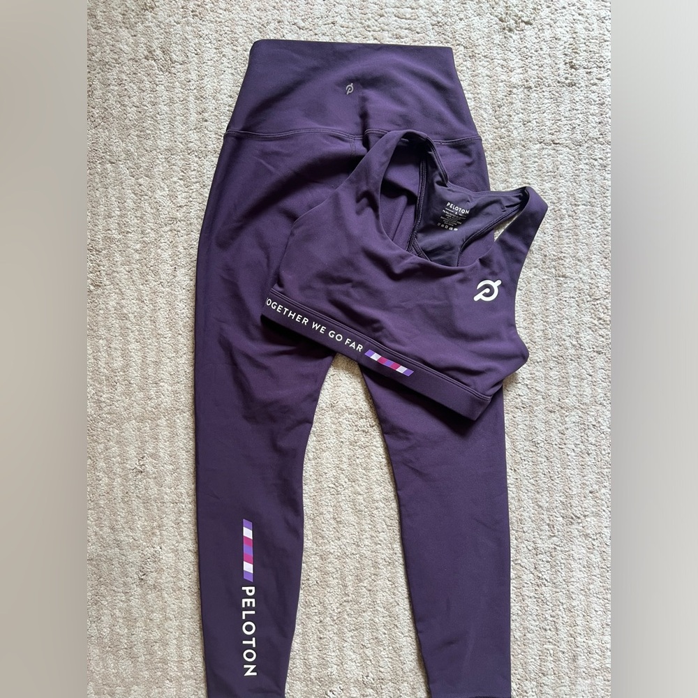 Peloton purple set!!! Size small (both); barely worn